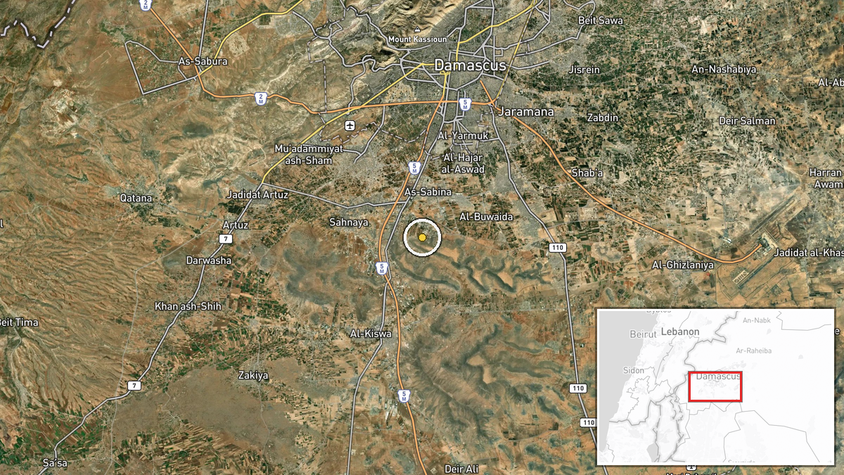 Damascus International Airport, Damascus, Syria — Diplomacy location map