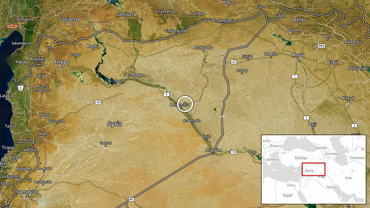 Fayda Bin Muwaynih, Deir ez-Zor Governorate, Syria — Security location map