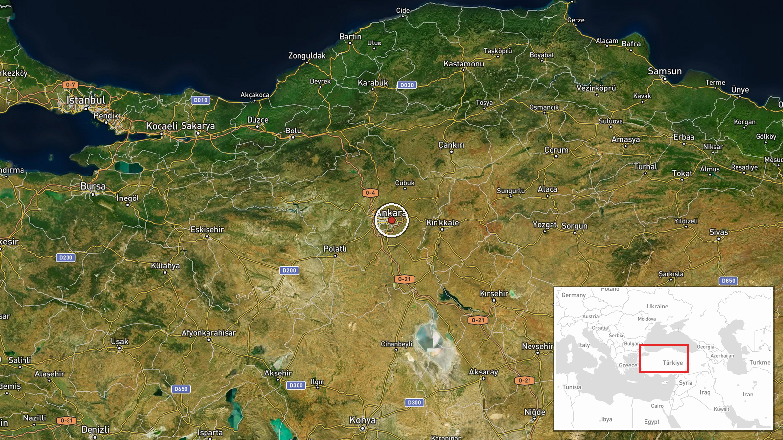 Ankara, Turkey — Diplomacy location map
