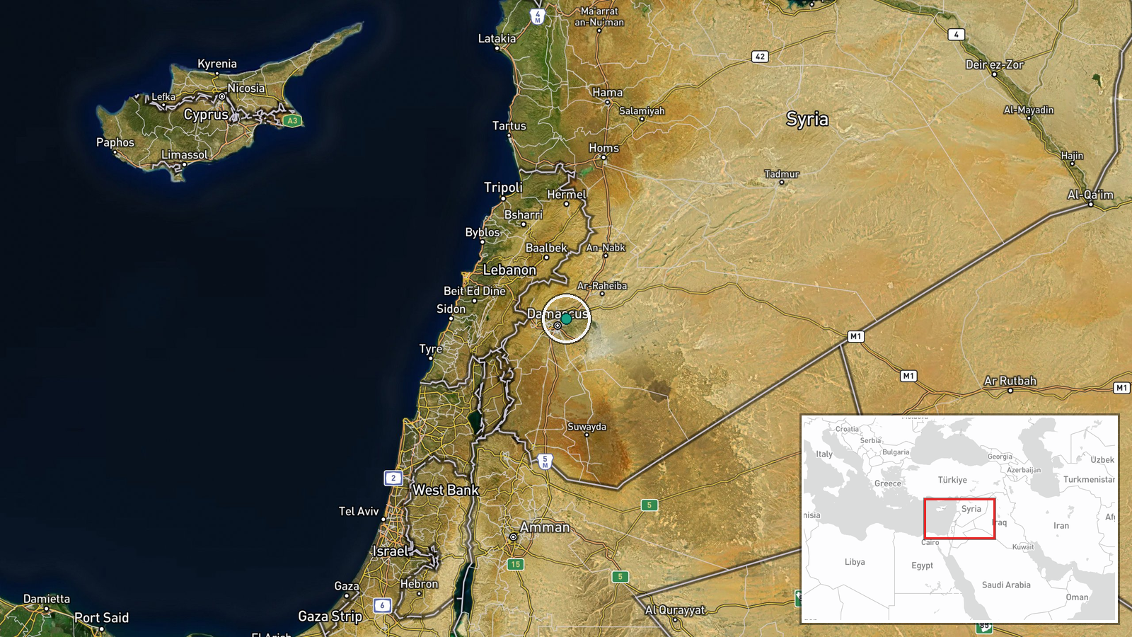 Wolgha, Mansourah, Tal Hadid, Rif Dimashq Governorate, Syria — Combat location map