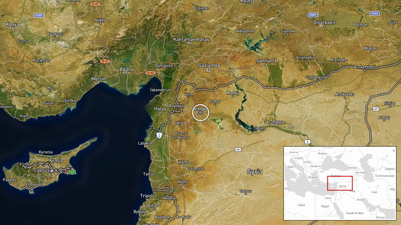 Al-Miser District, Aleppo, Aleppo Governorate, Syria — Security location map