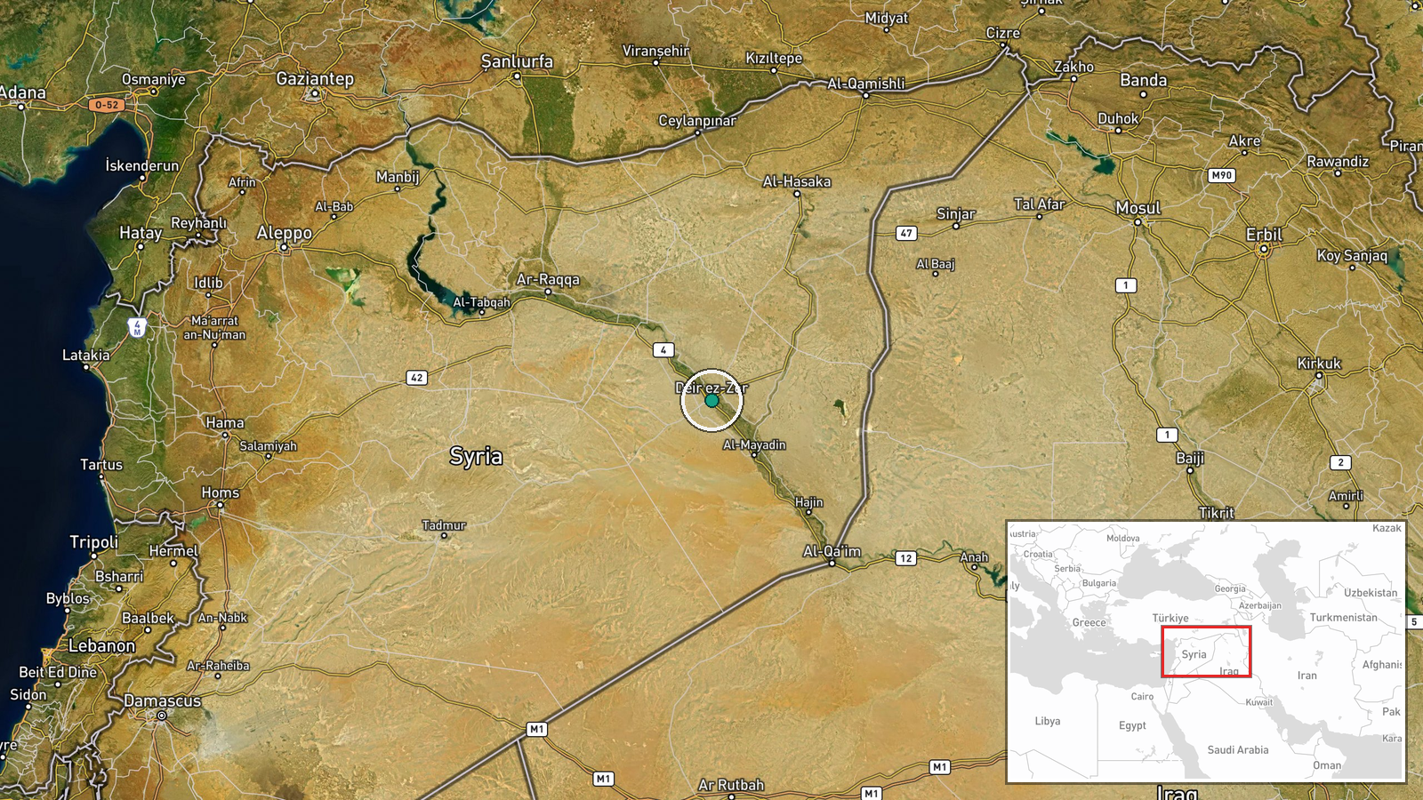 Conoco Gas Plant, Deir ez-Zor, Syria — Humanitarian Aid location map