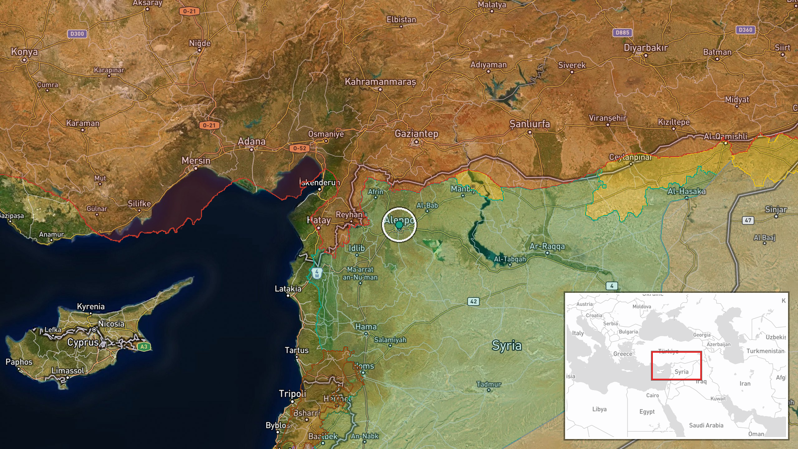 Aleppo Citadel, Aleppo, Syria — Security location map