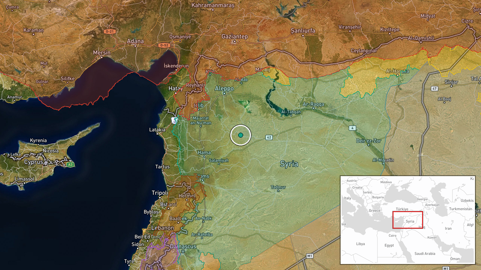Syria (Multiple Governorates) — Humanitarian Aid location map