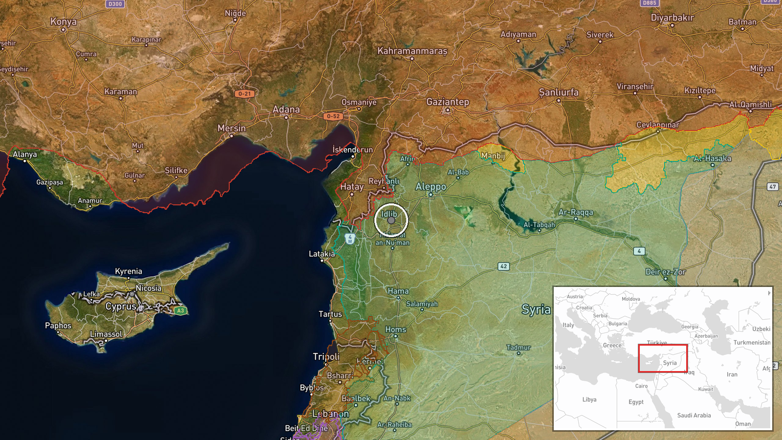Idlib Health Directorate Building, Idlib City, Idlib Governorate, Syria — Security location map