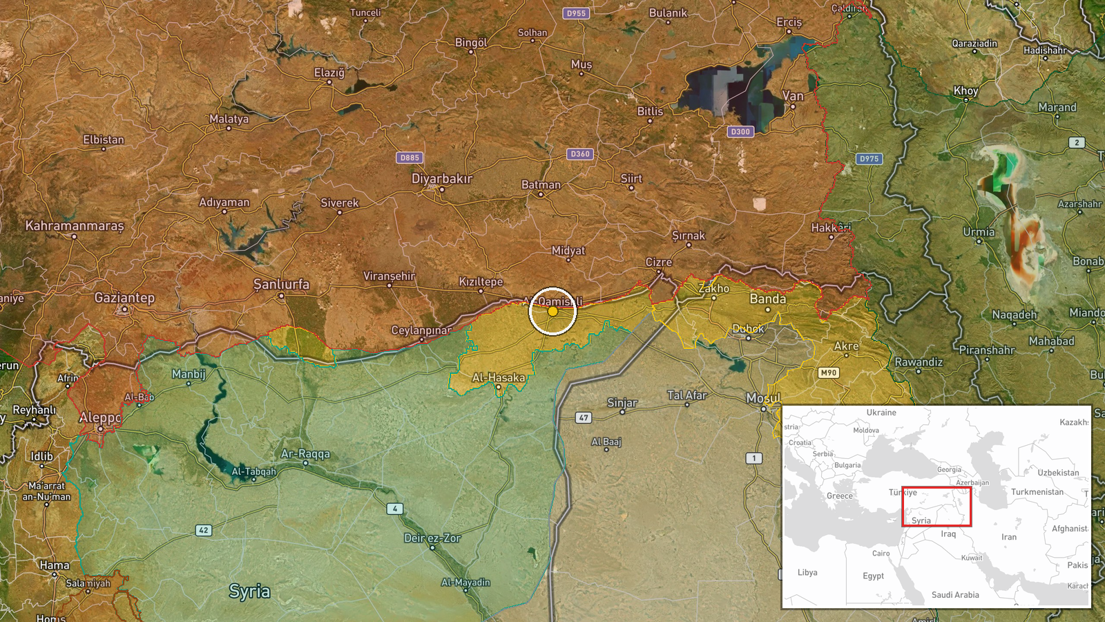 Qamishli, Al-Hasakah Governorate, Syria — Deployment location map