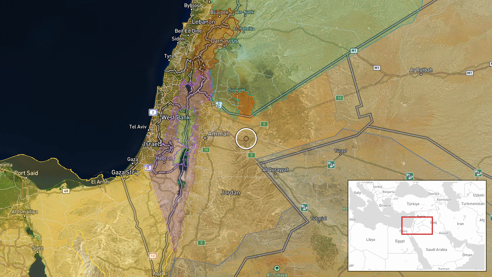 Zarqa, Jordan — Air Defense location map