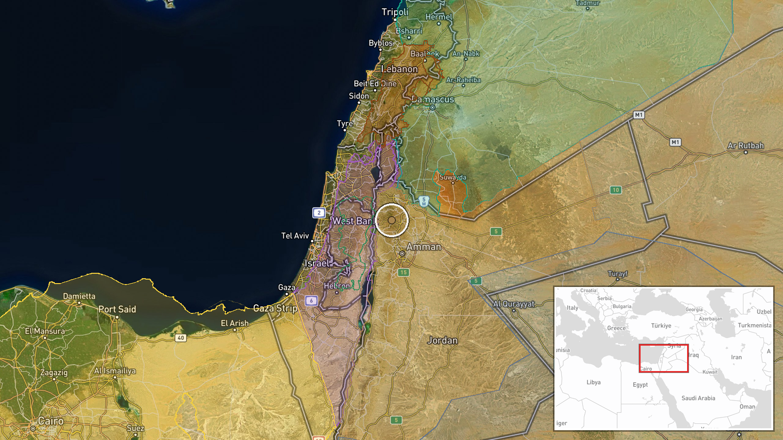Jordan-Syria Border Region, Northern Military Zone, Jordan — Security location map