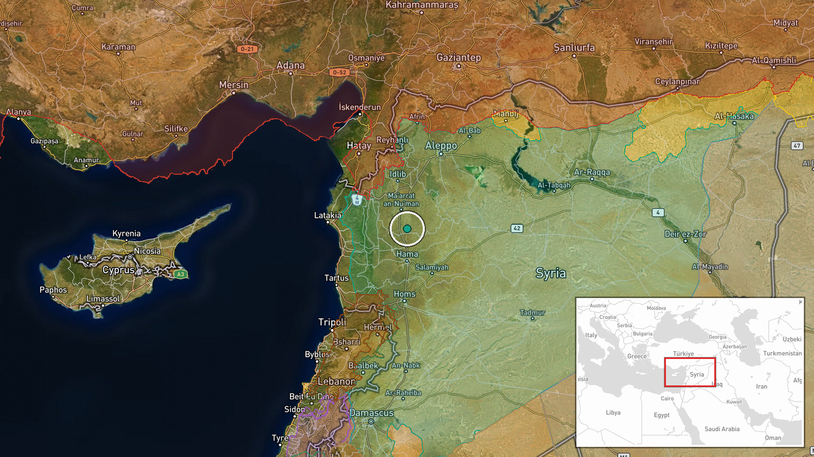 Al-Tamanah, Idlib Governorate, Syria — Humanitarian Aid location map