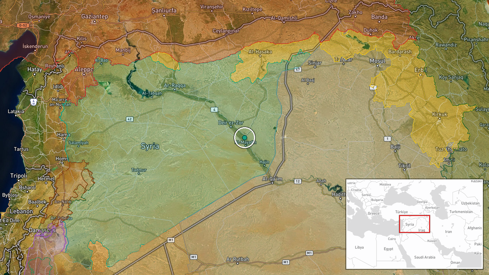 Al-Busirah, Deir ez-Zor, Syria — Security location map