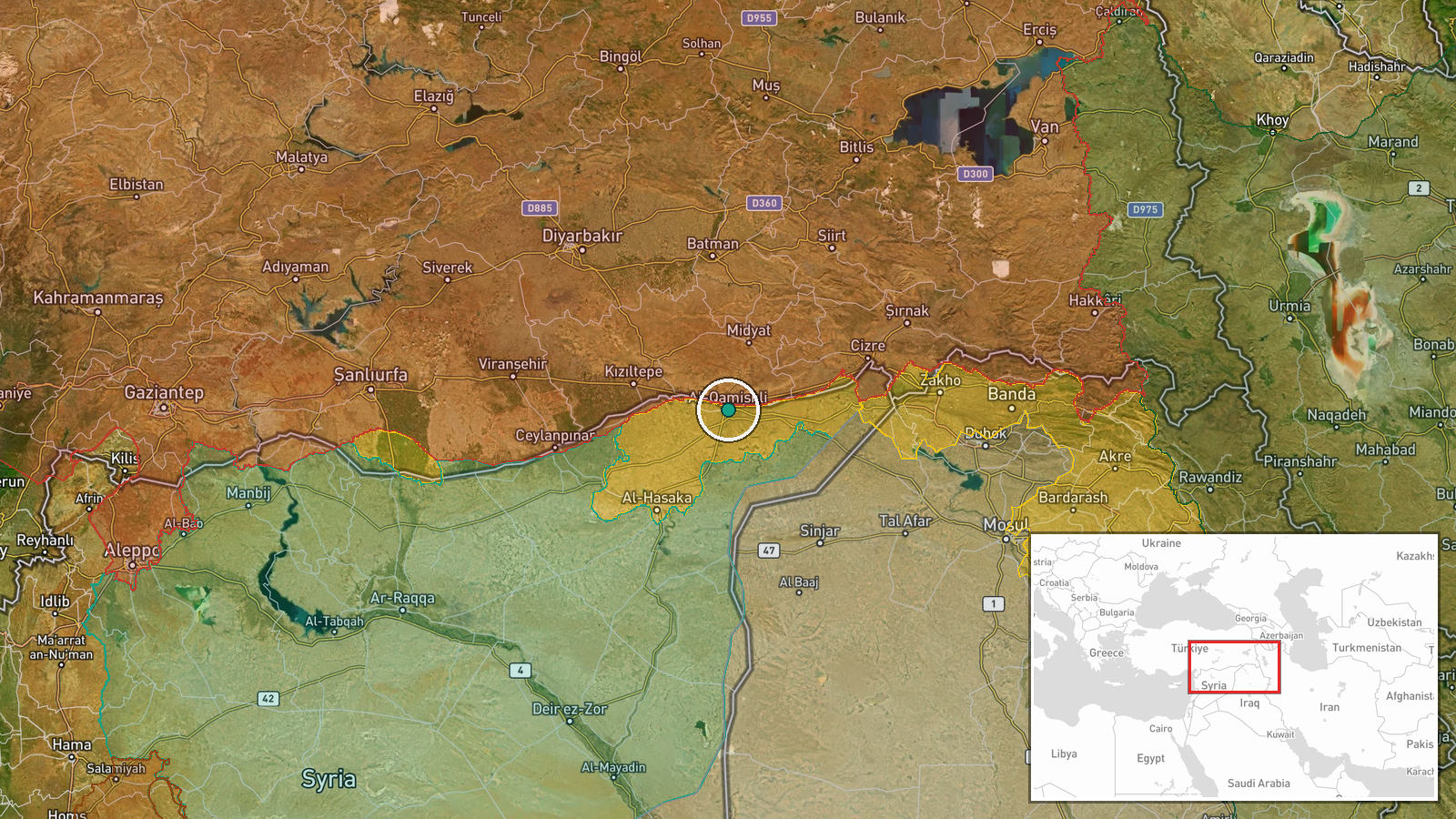 Qamishli, Hasakah, Syria — Military Exercise location map