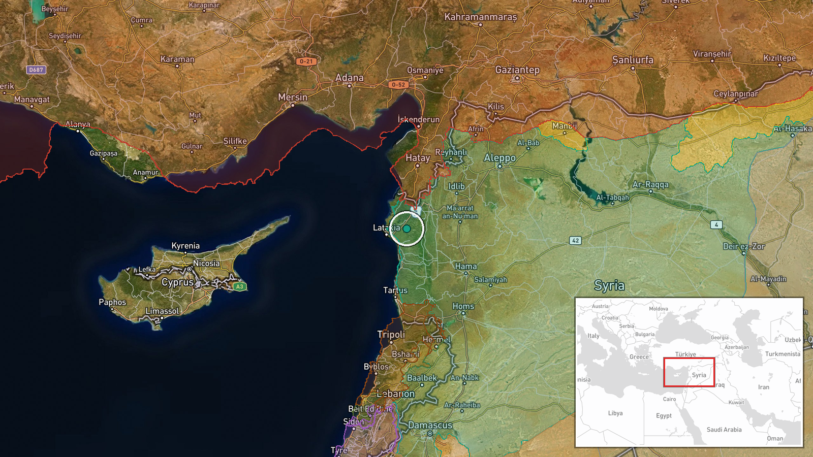 Tishreen Power Station, Latakia, Syria — Report location map
