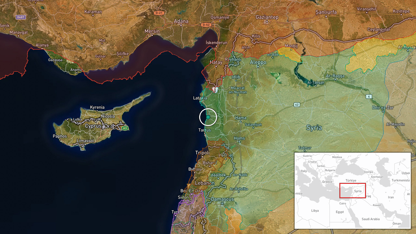 Banias Oil Refinery, Banias, Tartous, Syria — Humanitarian Aid location map