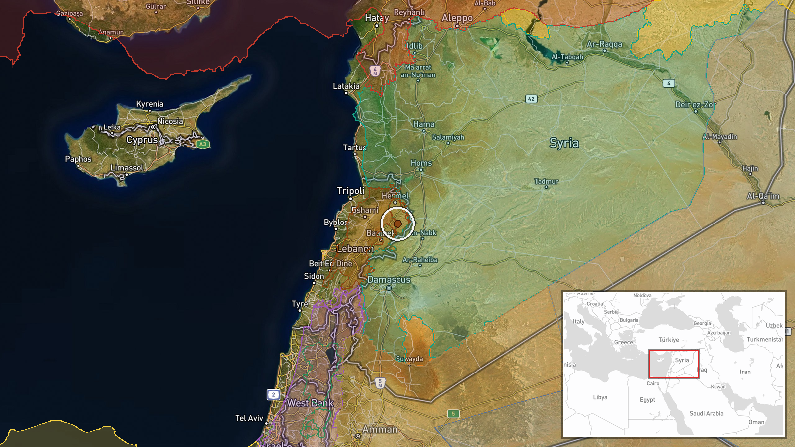 Jroud Arsal, Baalbek-Hermel, Lebanon — Security location map