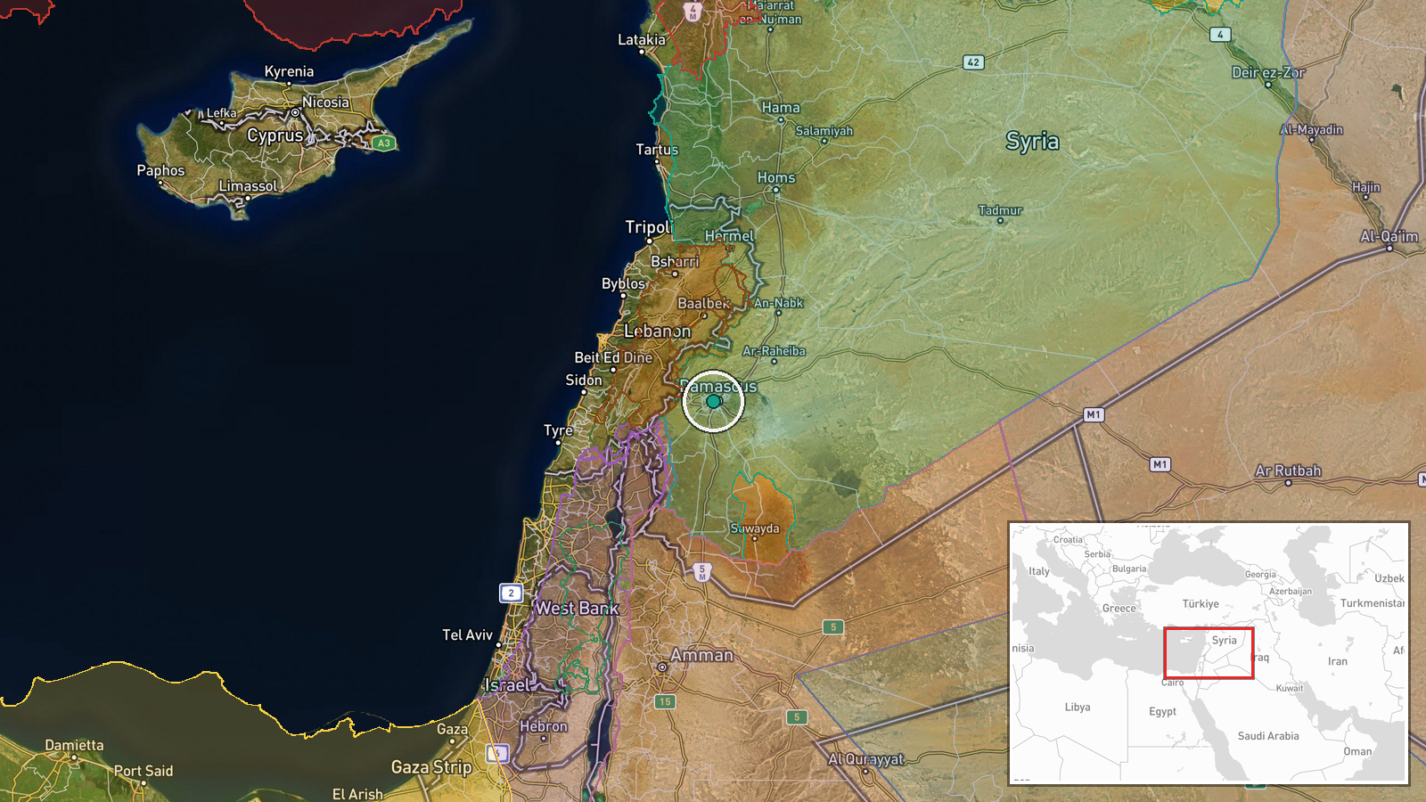 Damascus, Syria — Report location map