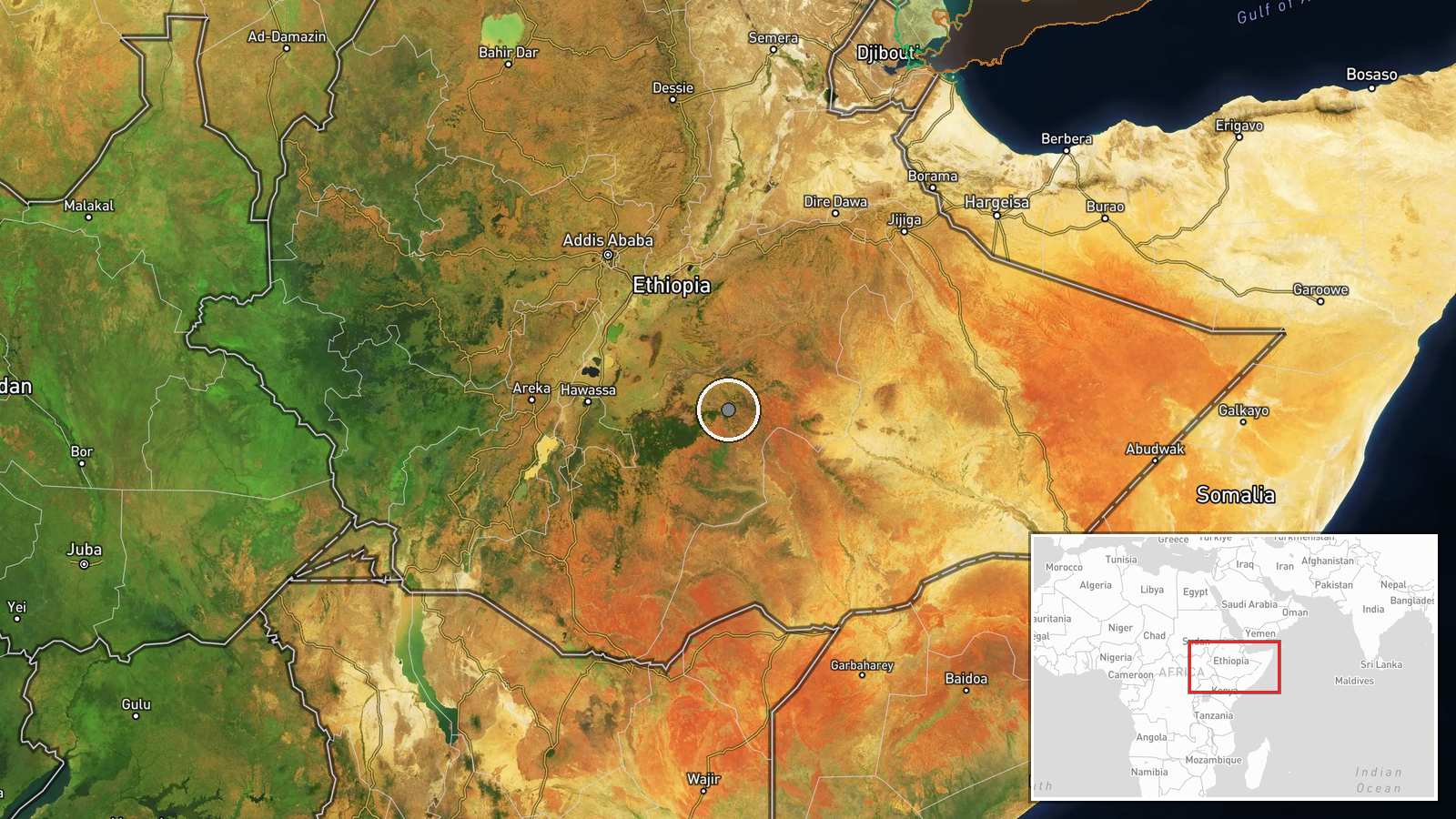 Moyale, Borana Zone, Oromia, Ethiopia — Combat location map