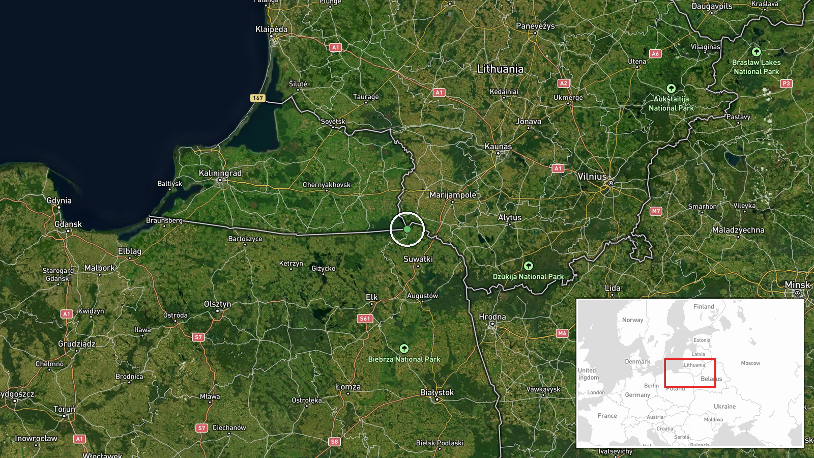 Lithuania-Russia Border (Kaliningrad), Lithuania — Deployment location map