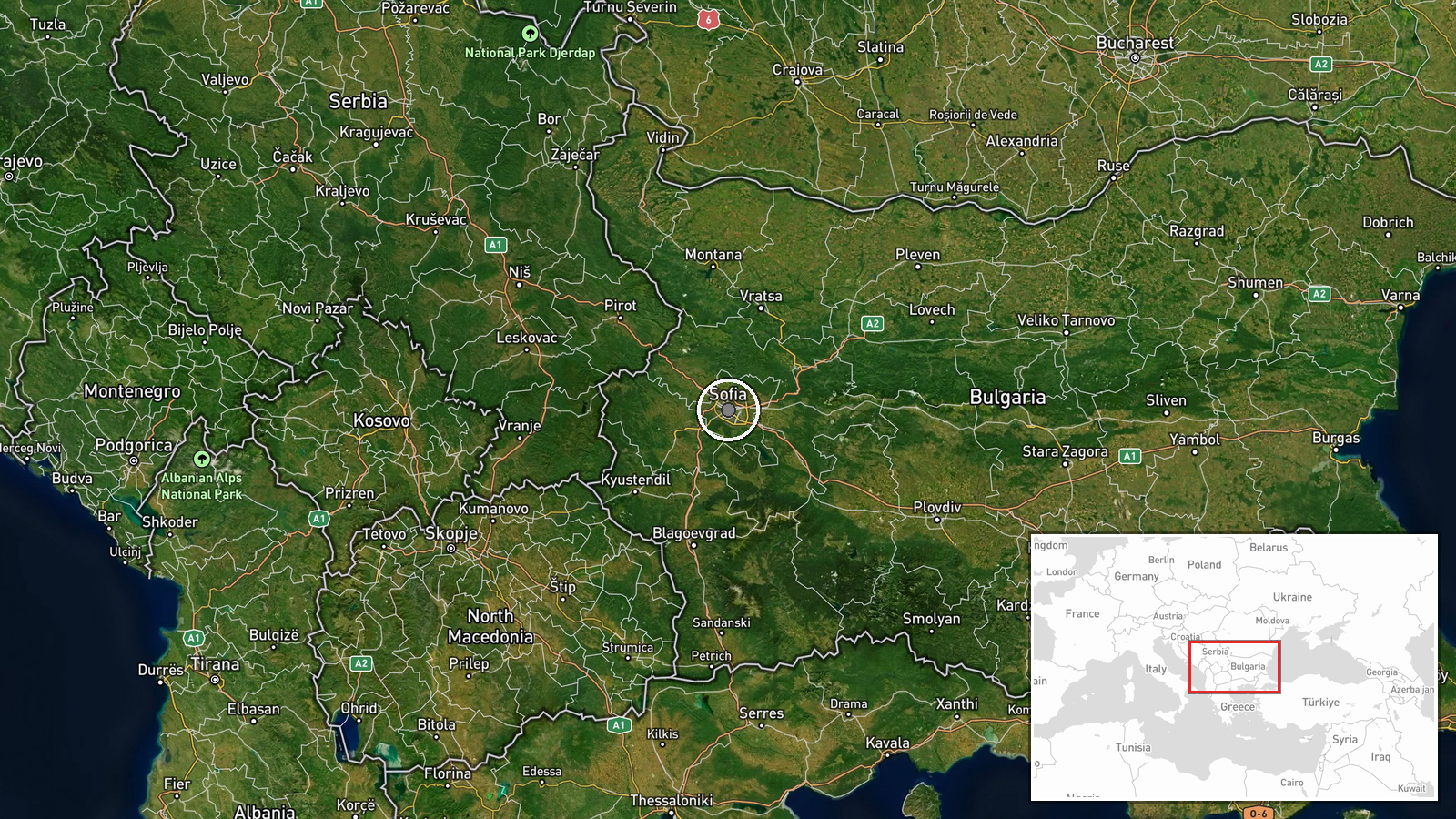 Sofia, Bulgaria — Security location map