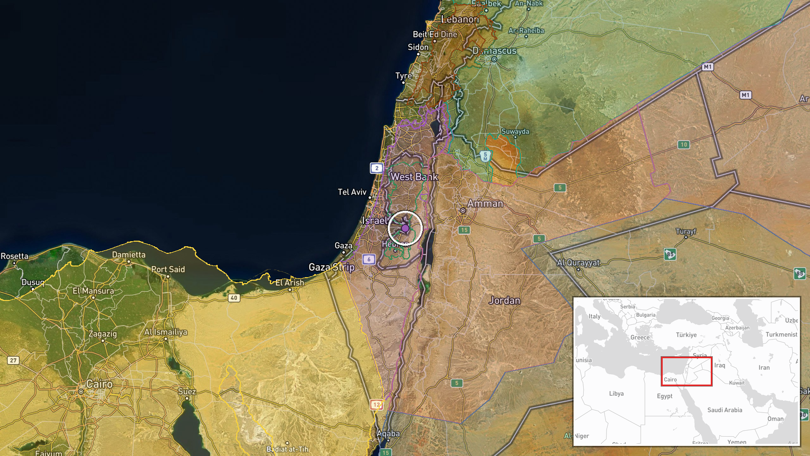 Jerusalem, Israel — Report location map