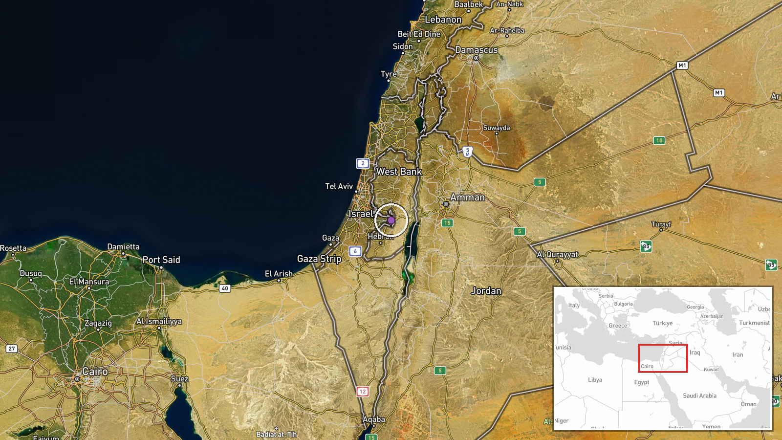 Jerusalem, Israel — Diplomacy location map