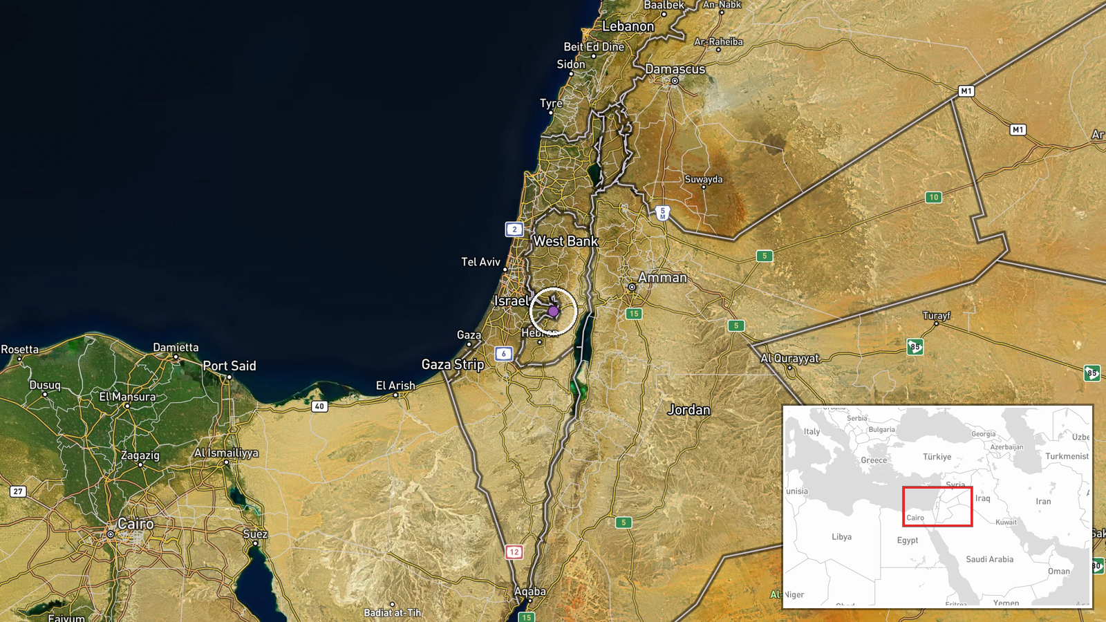 Jerusalem, Israel — Statement location map