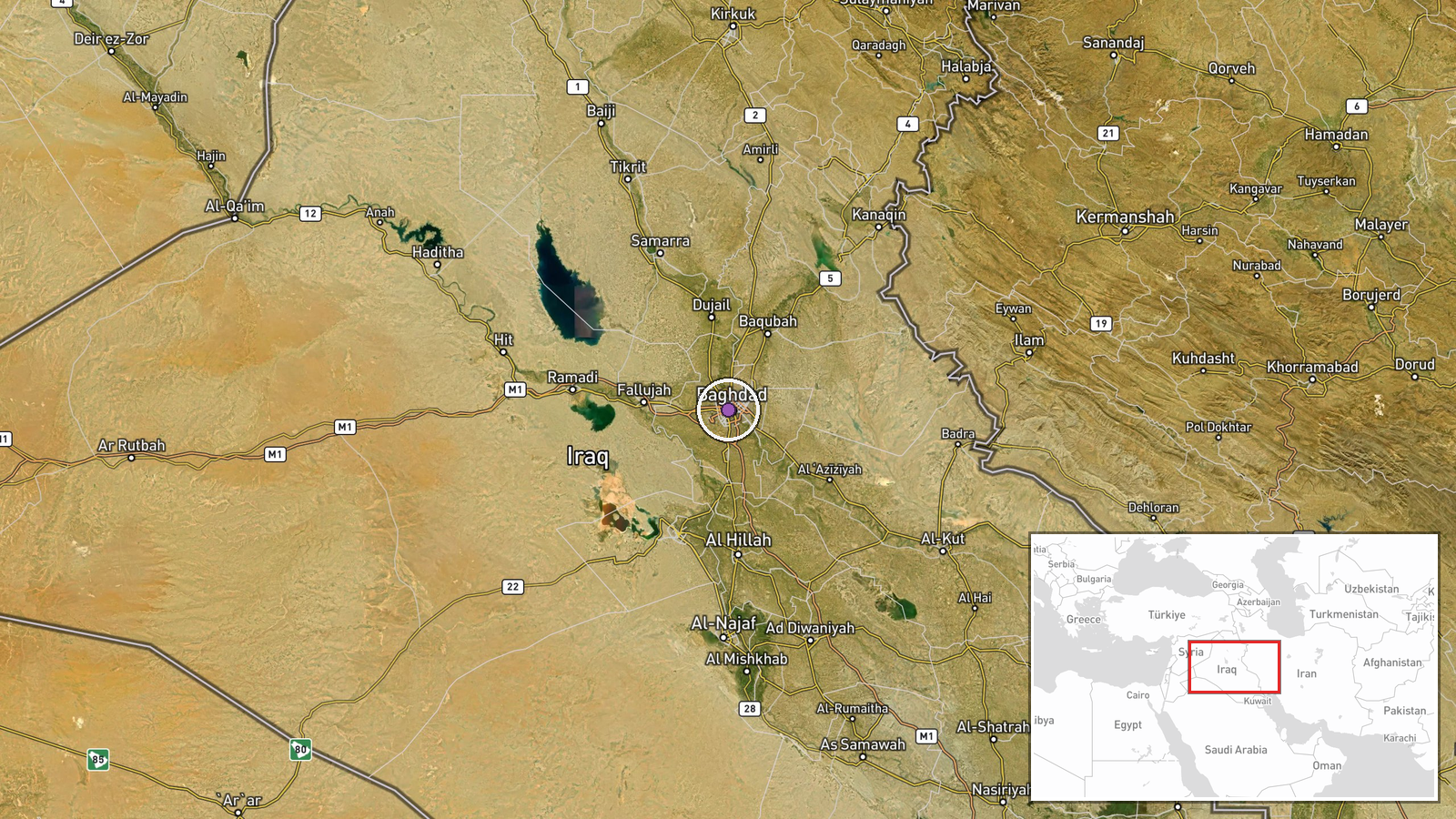 Baghdad, Iraq — Deployment location map