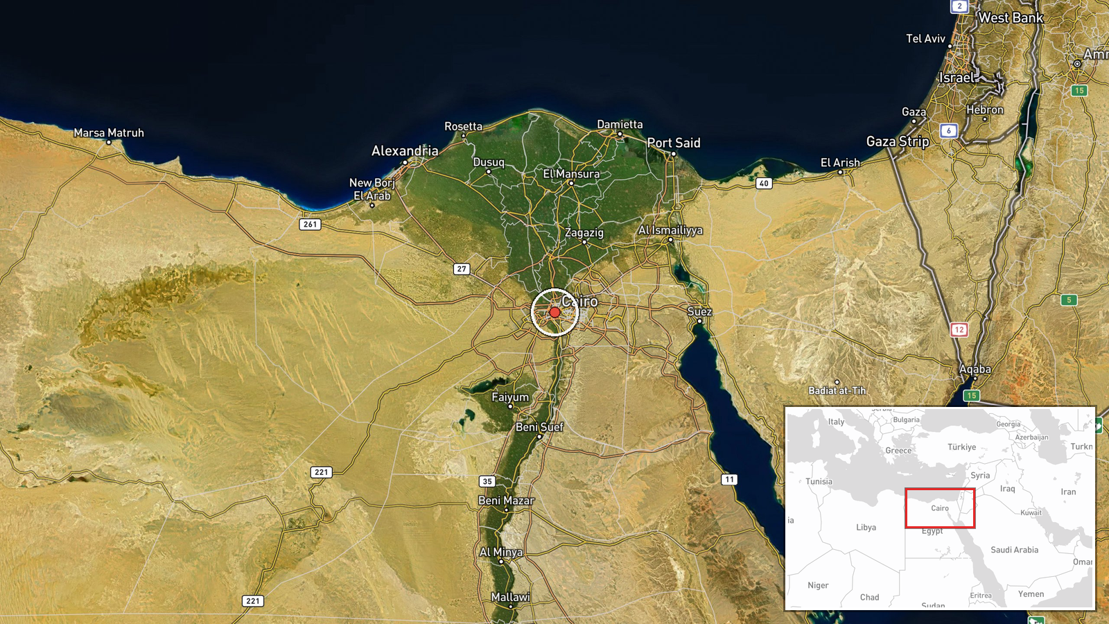 Cairo, Egypt — Deployment location map