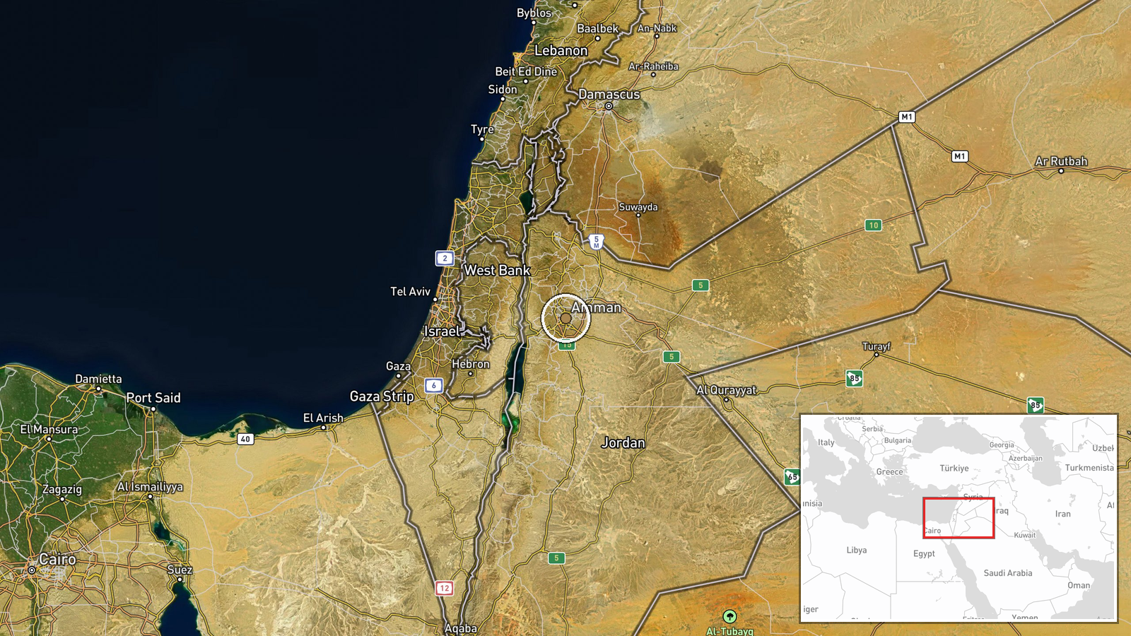 Amman, Jordan — Air Defense location map