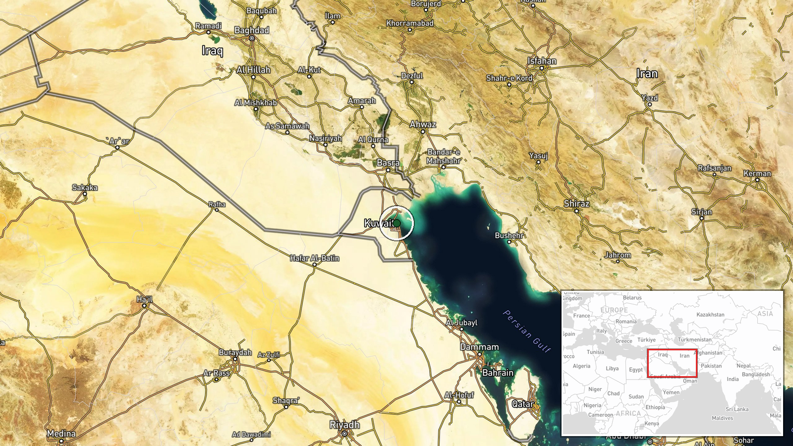 Al-Salim Air Base, Subiya, Kuwait — Ballistic Missile location map