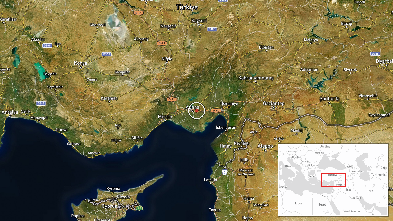 Incirlik Air Base, Adana, Turkey — Deployment location map