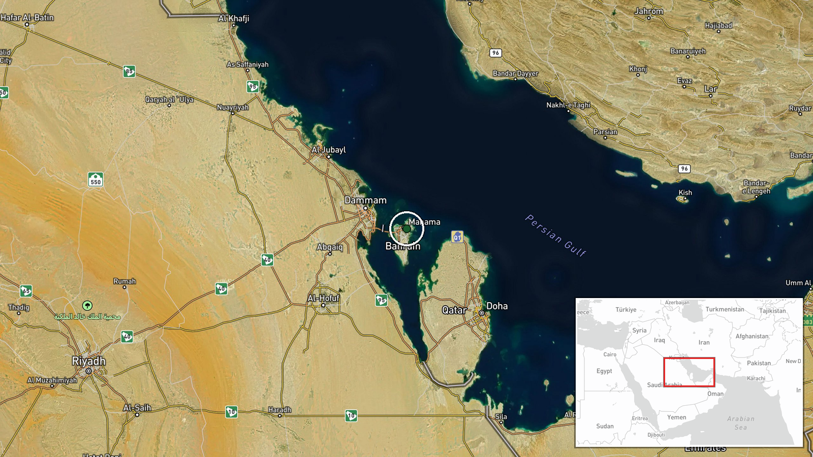 Juffair, Manama, Bahrain — UAS Strike location map