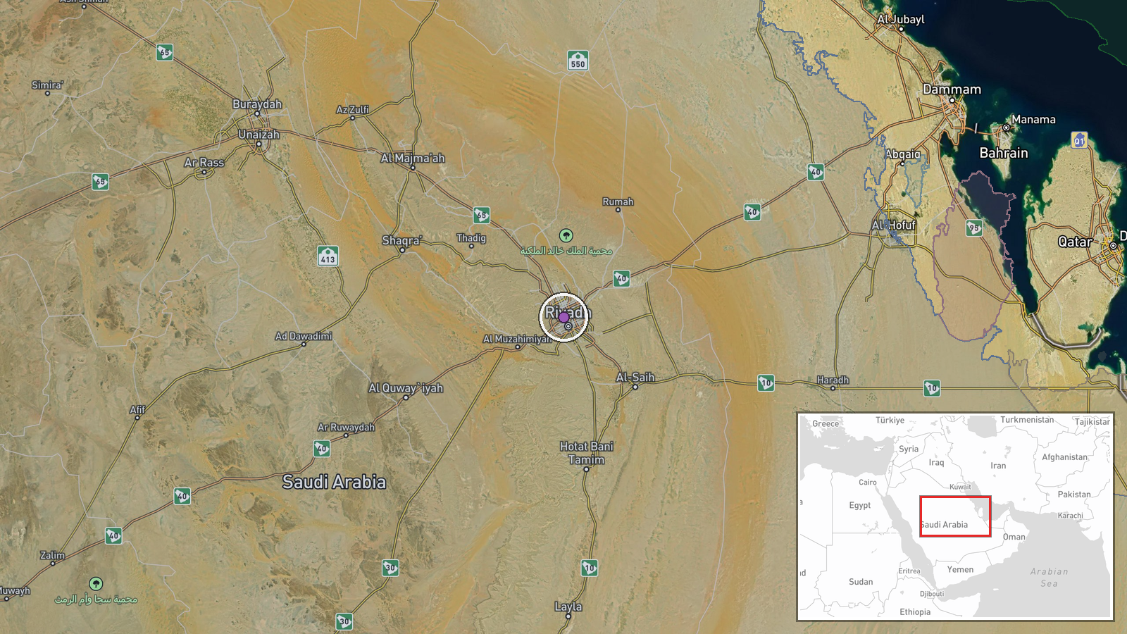 Riyadh, Saudi Arabia — Deployment location map