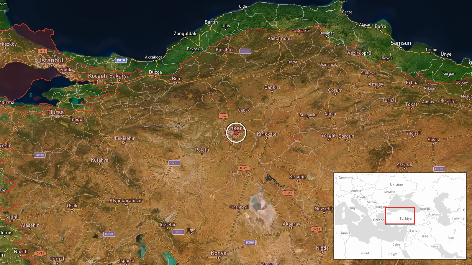 Ankara, Turkey — Deployment location map