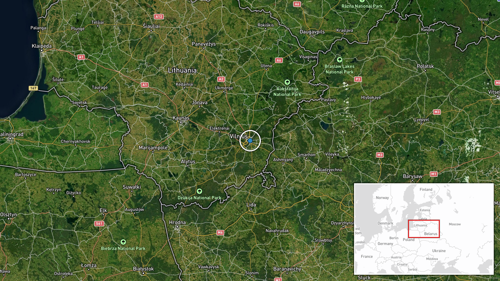 Vilnius, Lithuania — Deployment location map