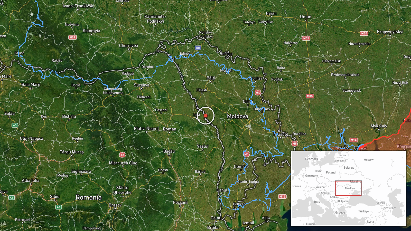 Ungheni, Moldova — Drone Transit location map