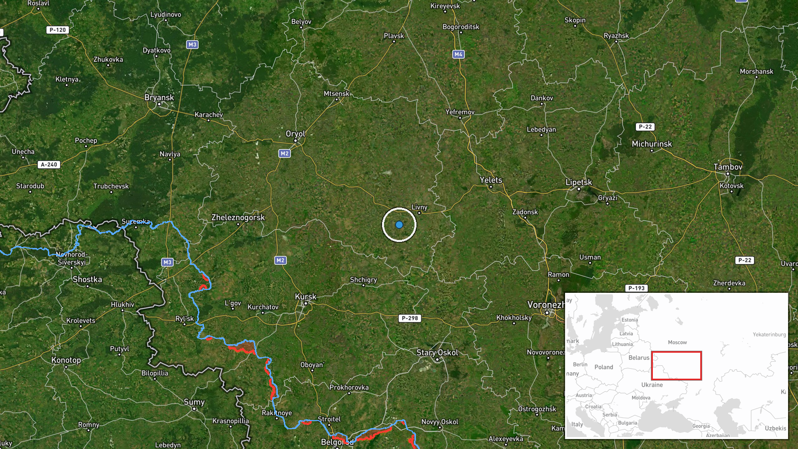 Sosnovka, Oryol Region, Russia — UAS Strike location map