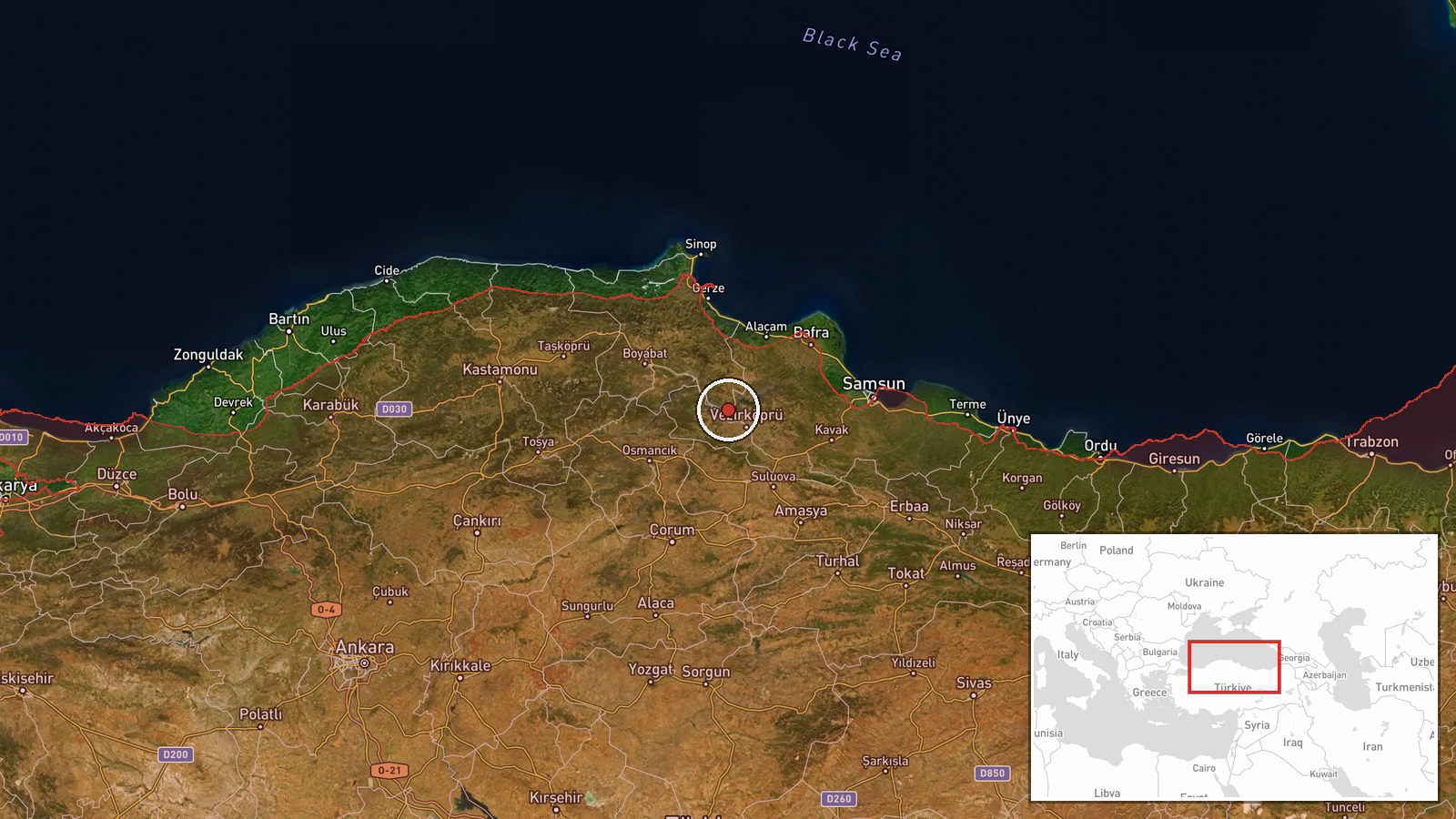 Black Sea, Turkey — Deployment location map