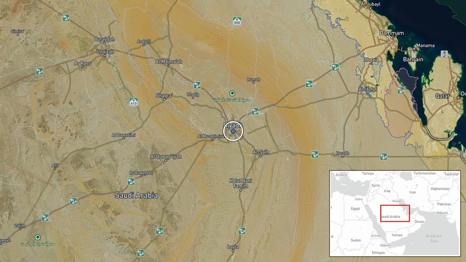 Riyadh, Saudi Arabia — Siren location map