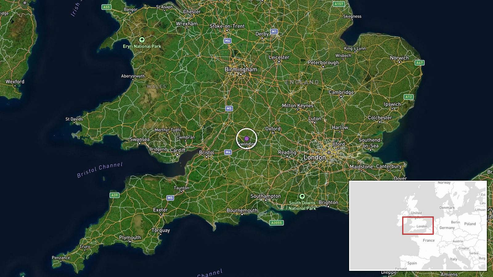 RAF Fairford, Gloucestershire, United Kingdom — Deployment location map