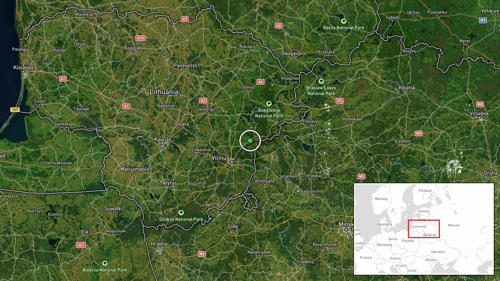 Gizai Power Substation, Vilnius District, Lithuania — Deployment location map