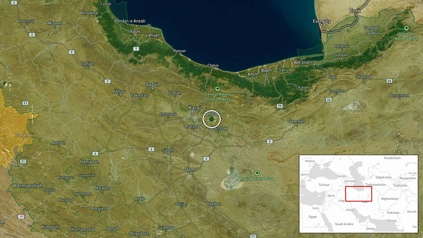 Tehran, Iran — Report location map