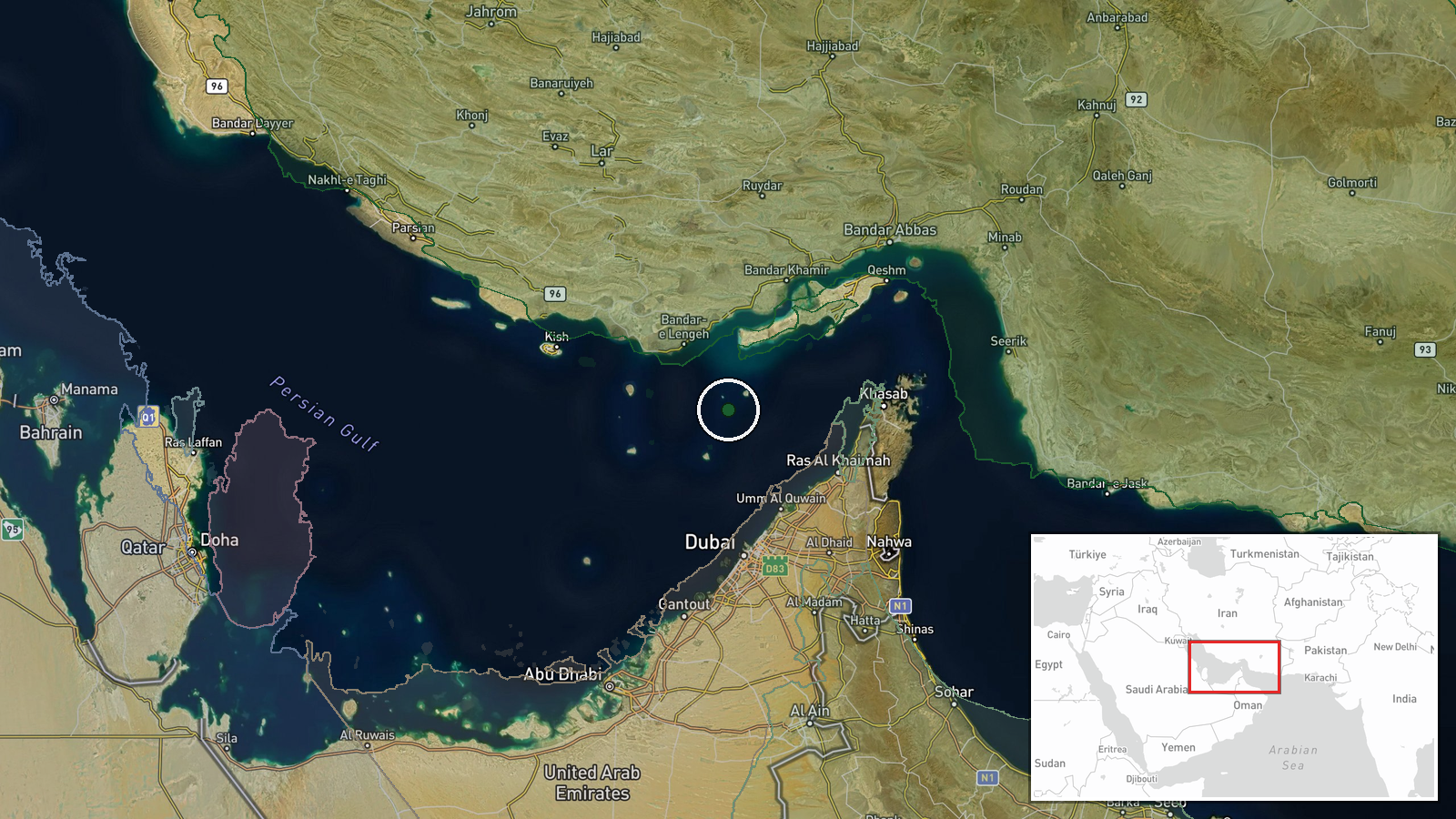Strait of Hormuz — Security location map