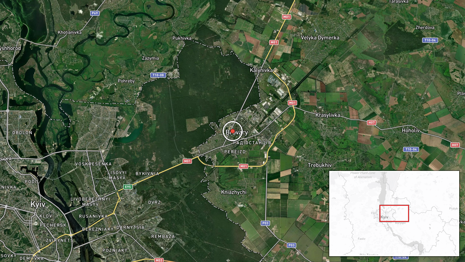 McDonald's Logistics Warehouse, Brovary, Kyiv Oblast, Ukraine — UAS Strike location map