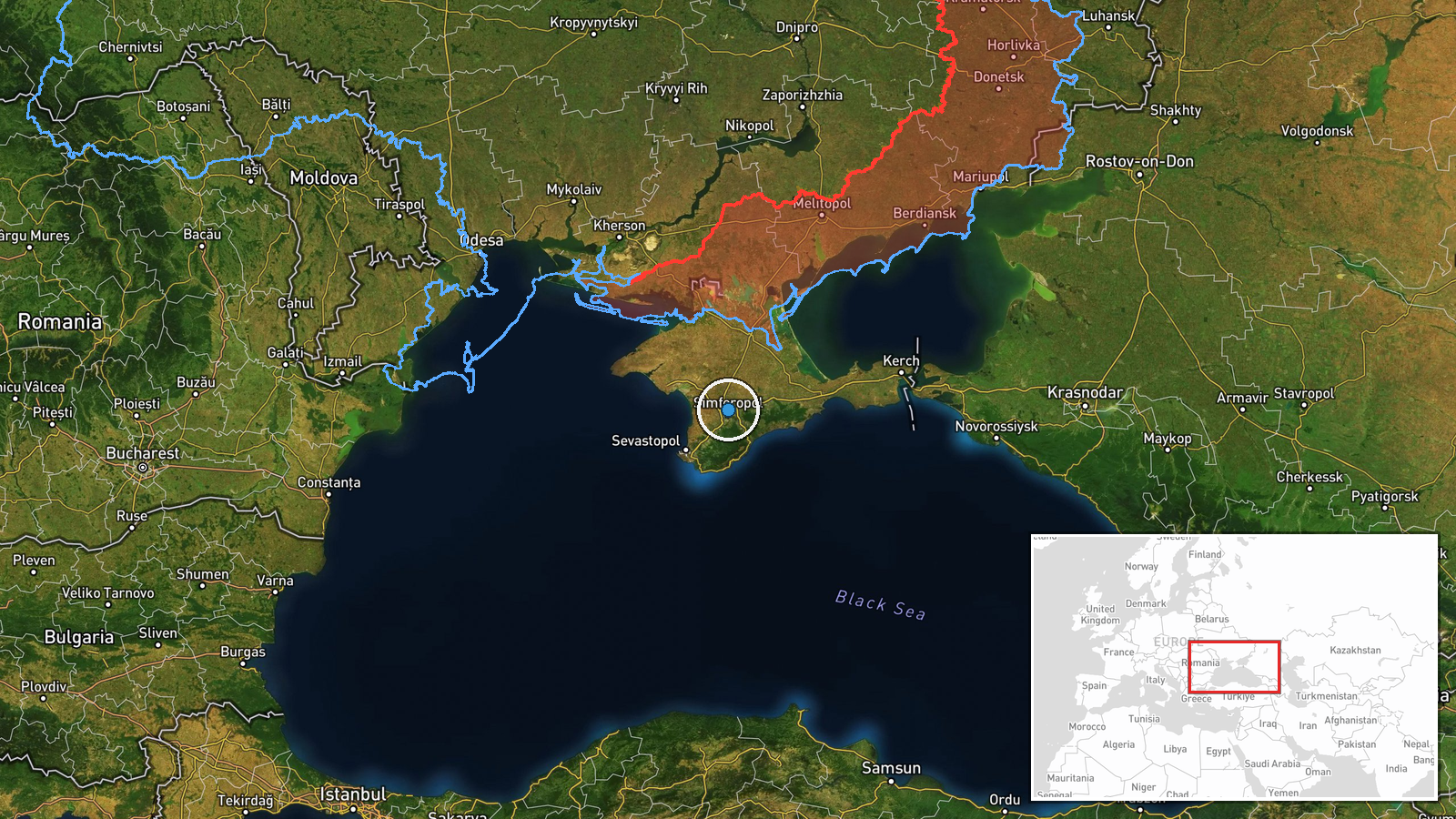 Belbek Air Base, Republic of Crimea, Russia — UAS Strike location map