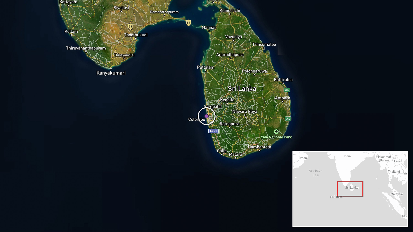Colombo Port Area, Western Province, Sri Lanka — Report location map