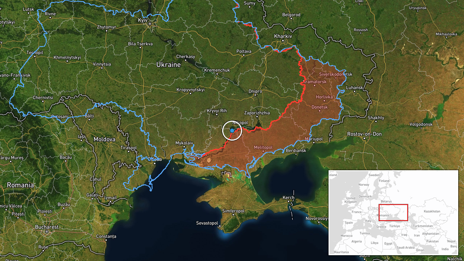 Ukraine (Rear Area) — Report location map