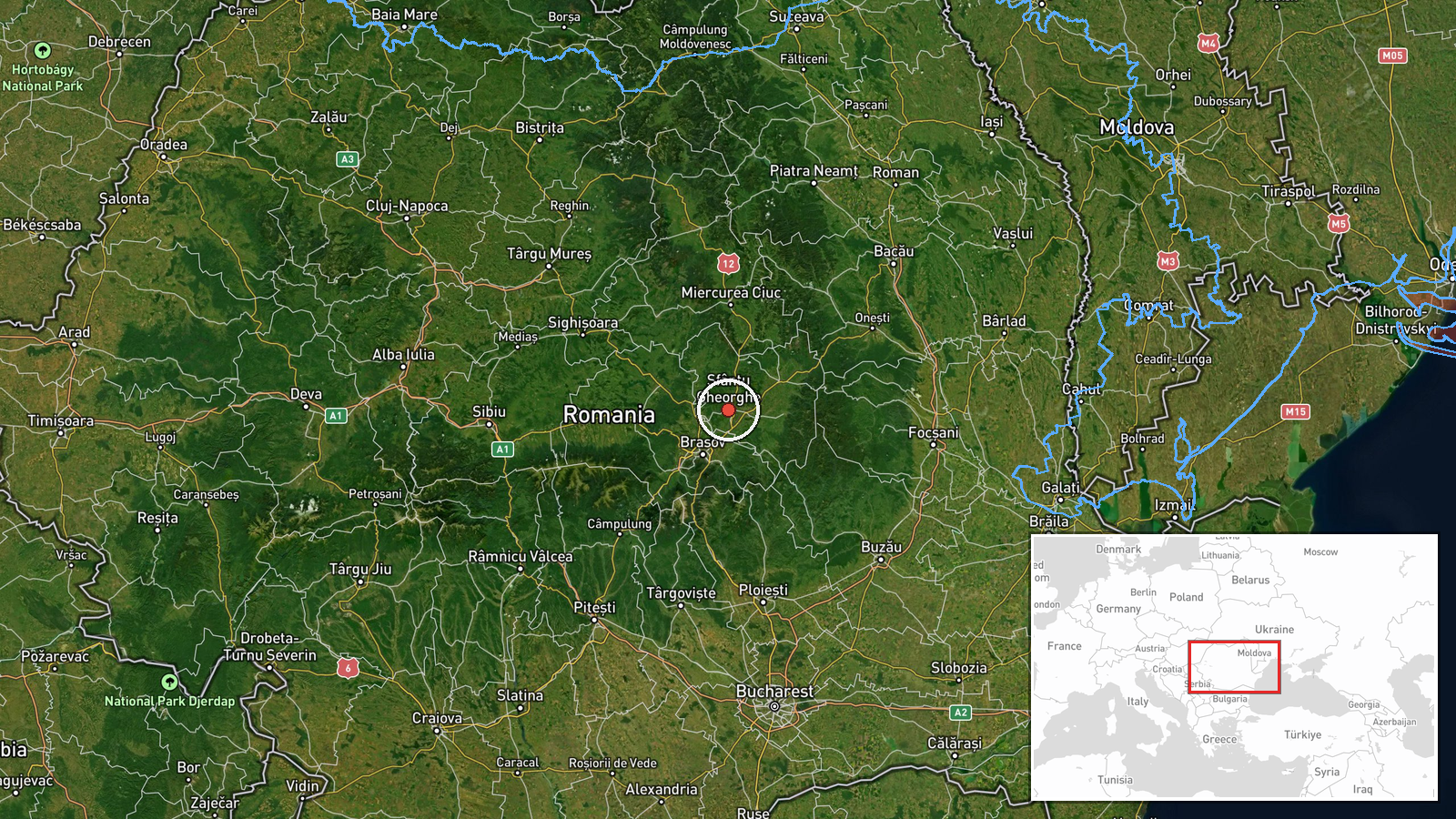 Off Sfântu Gheorghe, Constanța, Romania – Black Sea — UAS Strike location map