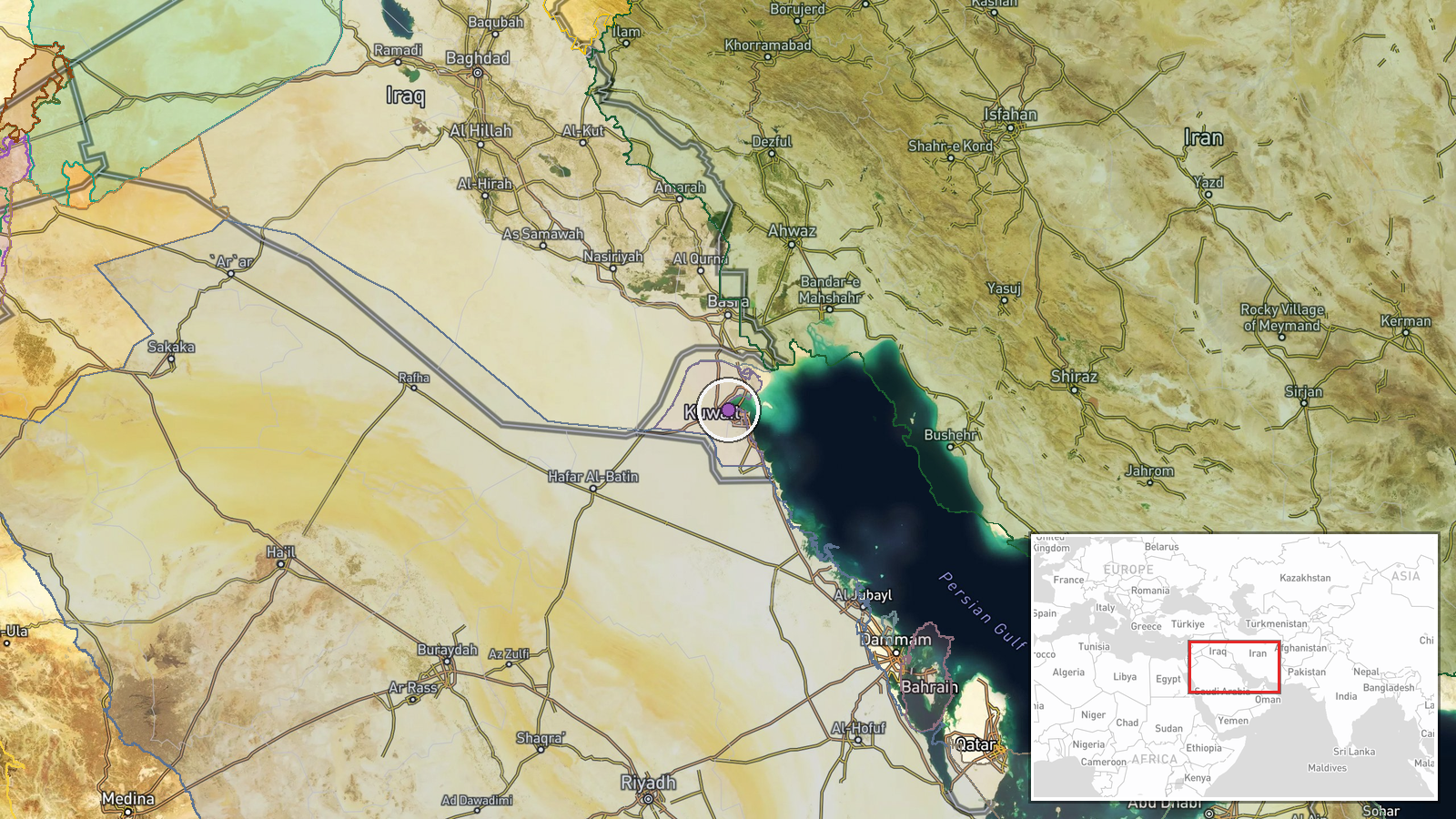 Port Shuaiba, Kuwait — Report location map