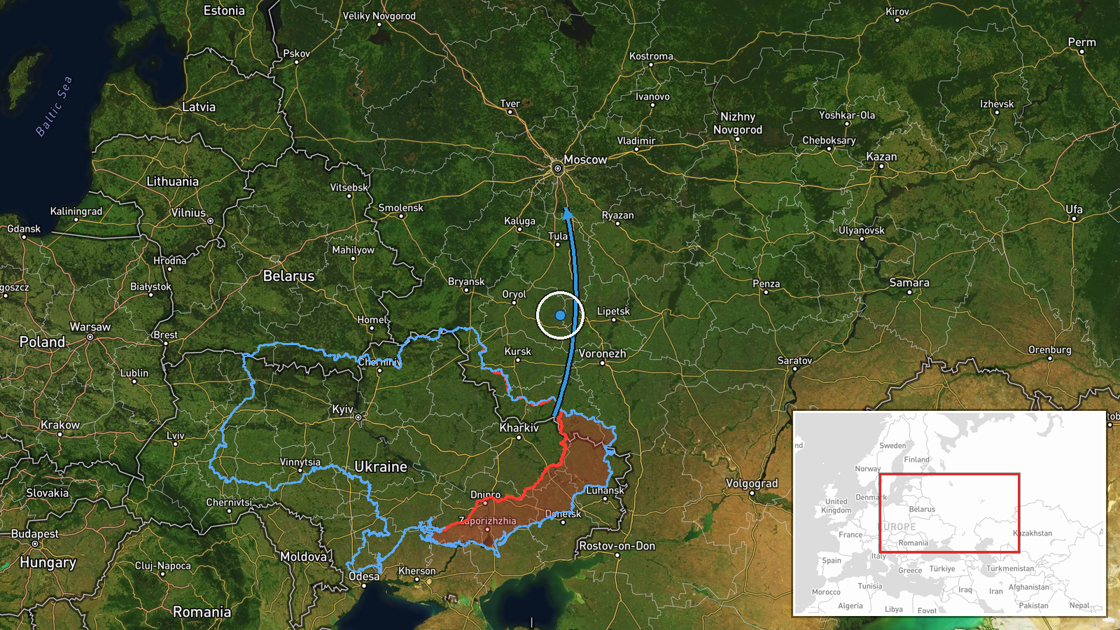 Volodarskoe, Moscow Oblast, Russia — UAS Strike location map