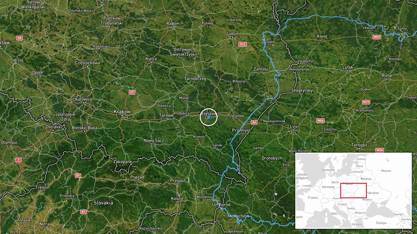 Rzeszow, Subcarpathian Voivodeship, Poland — Deployment location map